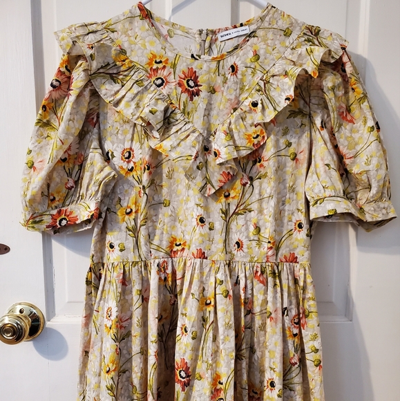 Batsheva May dress, yellow floral, size 8 - Picture 3 of 6